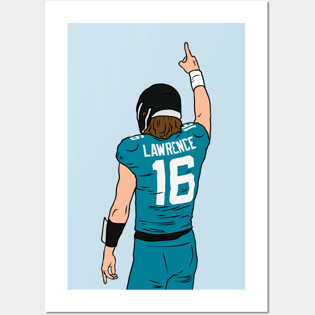 Trevor Lawrence Pointing Up Wall Art by rattraptees